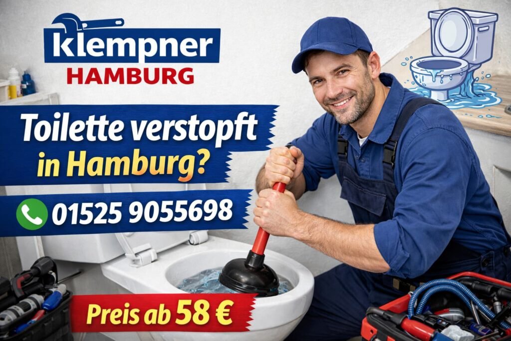 Toilette verstopft in Hamburg