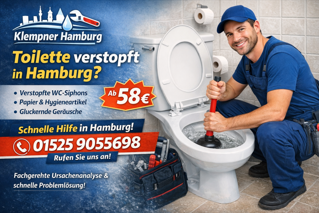 Toilette verstopft in Hamburg