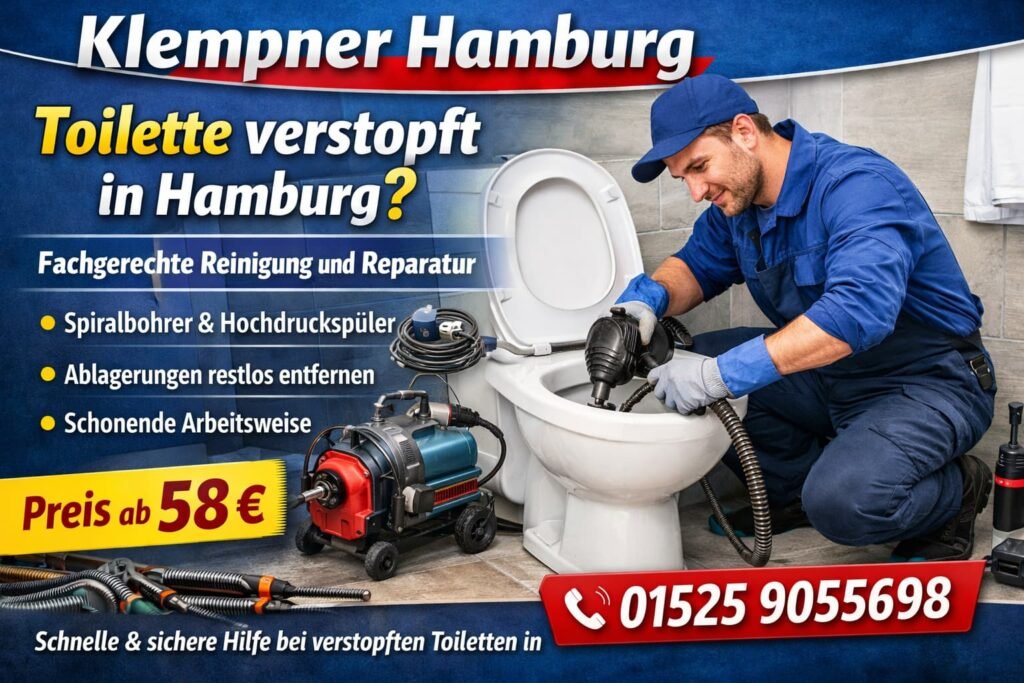 Toilette verstopft in Hamburg