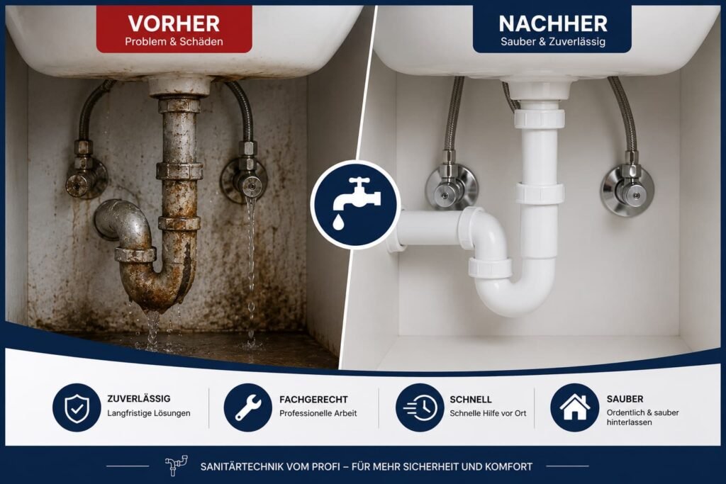 Austausch eines defekten Wasserrohres