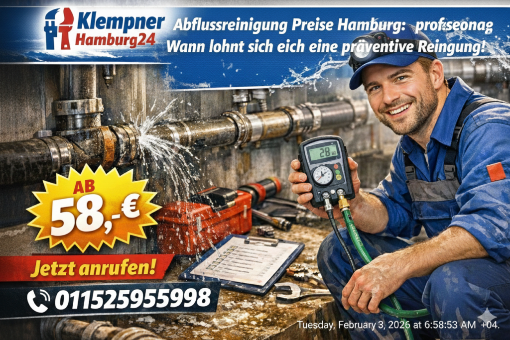 Rohrreinigung Hamburg Preise 