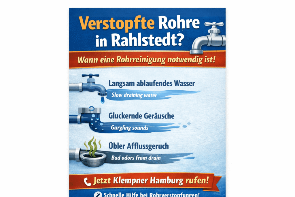 Rohrreinigung Rahlstedt – Verstopfte Rohre erkennen und rechtzeitig reinigen
