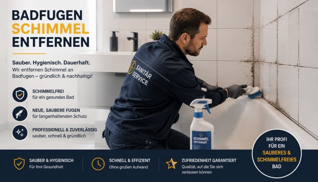 Badfugen Schimmel entfernen