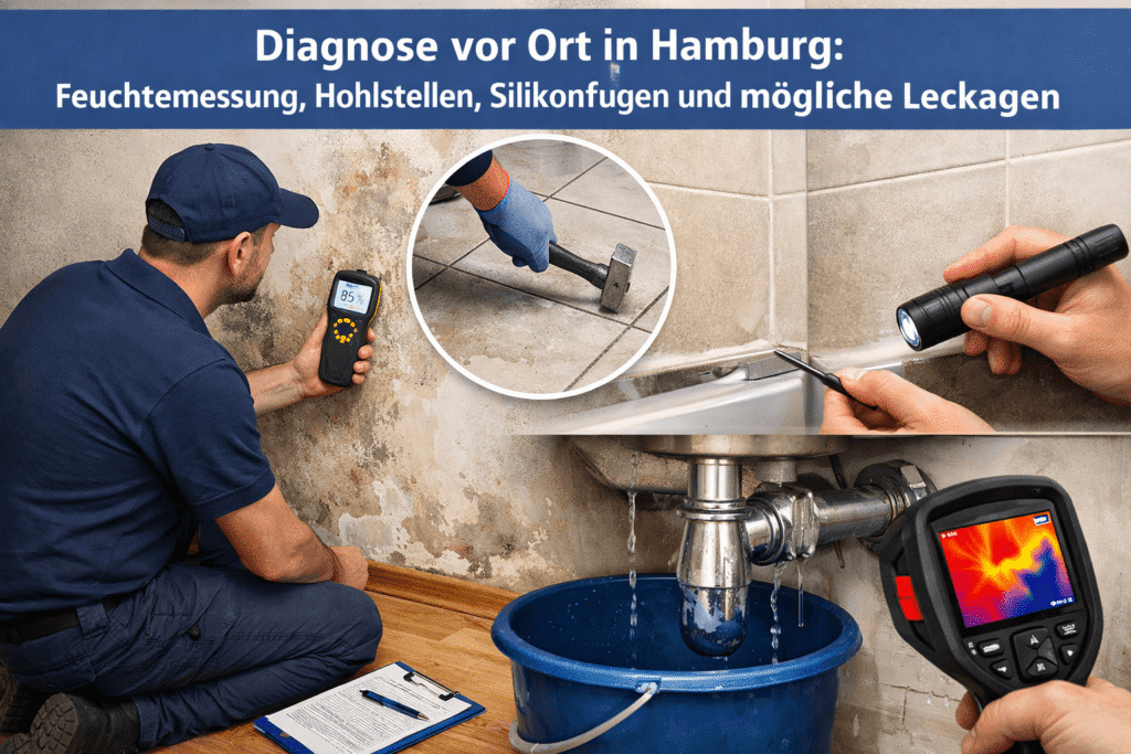 Feuchtigkeitscheck und Lecksuche vor Ort