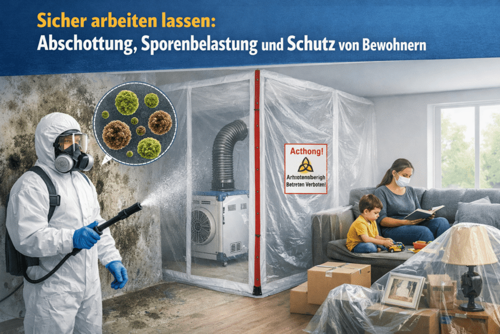 Schutzarbeiten gegen Schimmel und Sporen