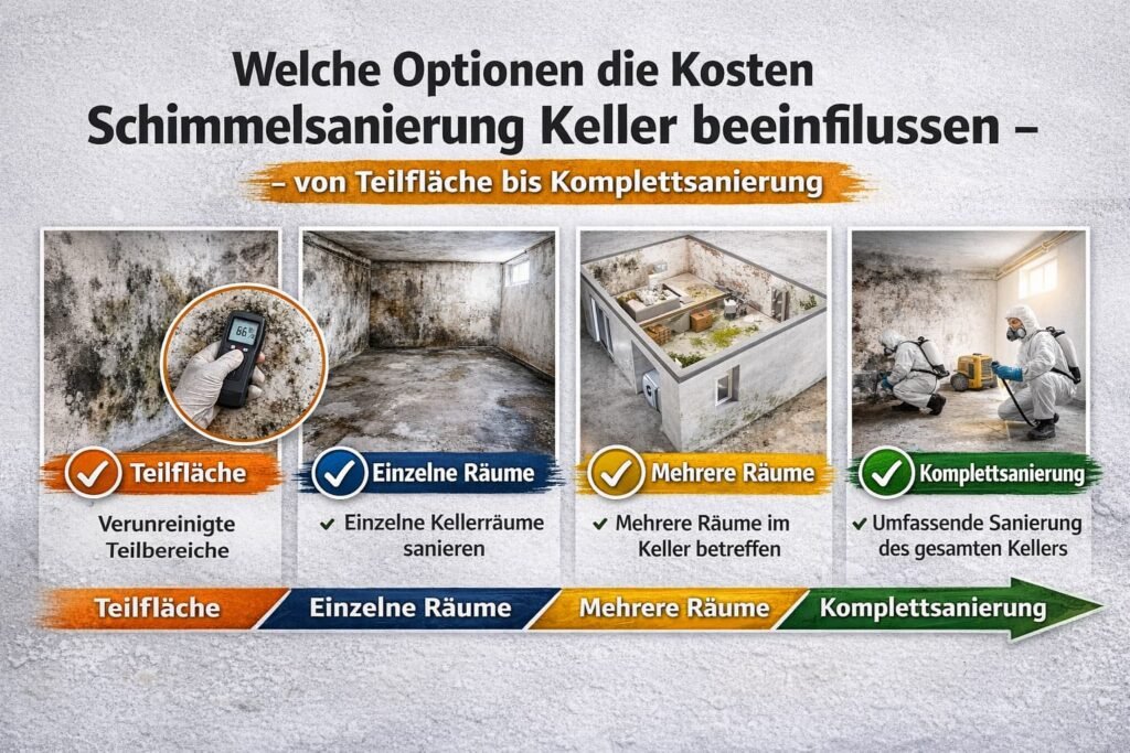 Welche Optionen die kosten schimmelsanie