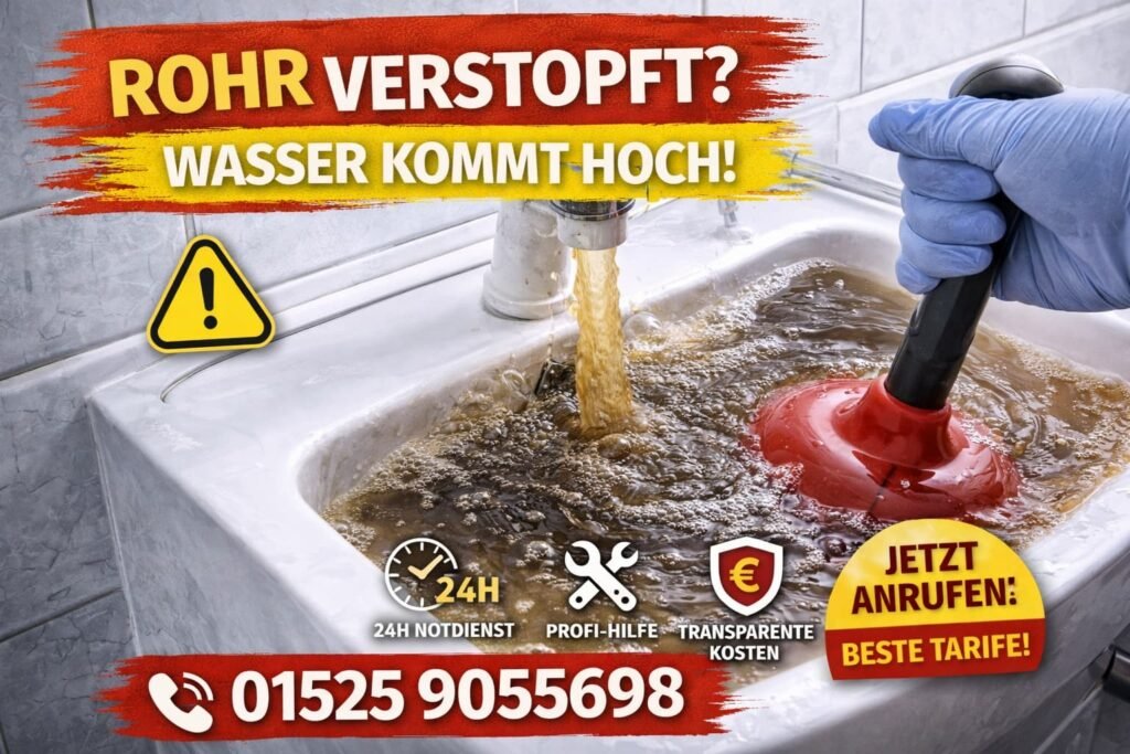 Rohr verstopft wasser kommt hoch | Ursachen und schnelle Hilfe