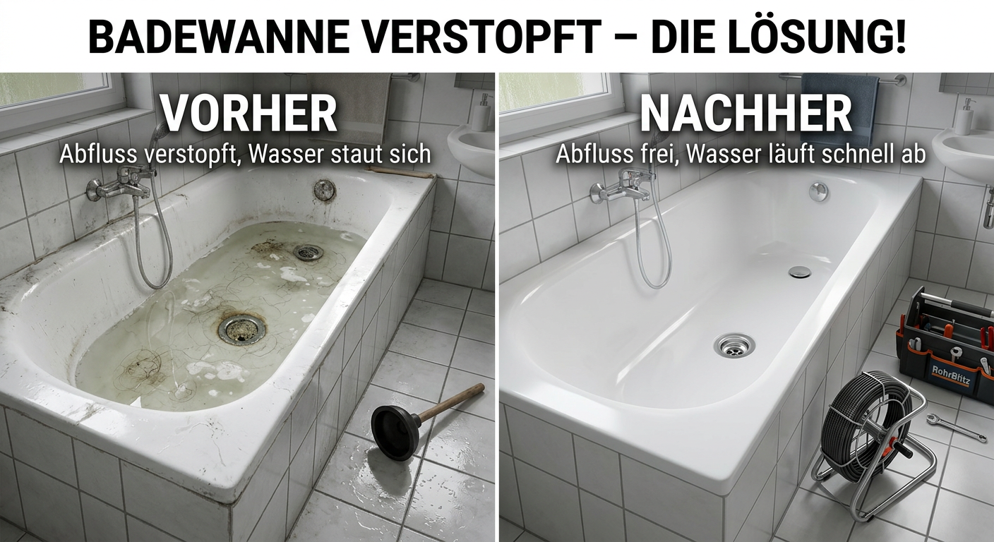badewanne rohr verstopft was tun