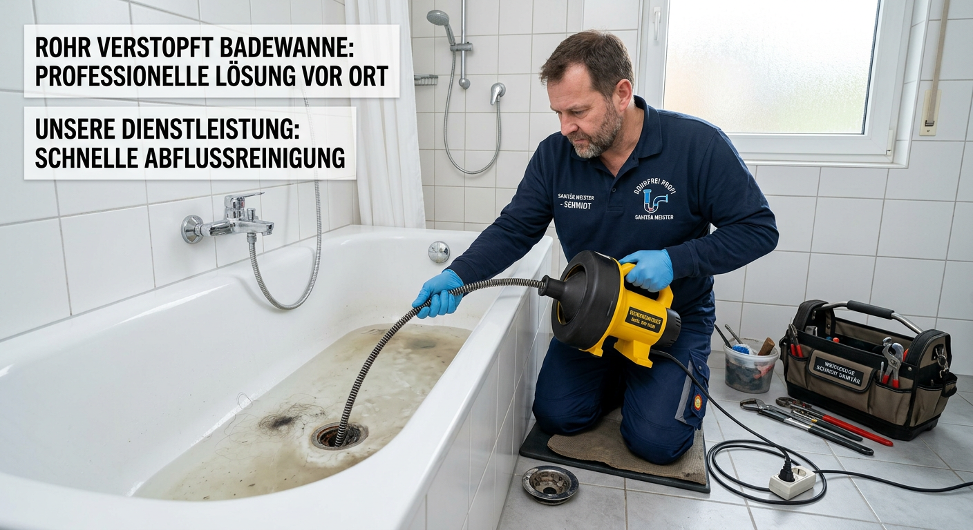 rohr verstopft badewanne