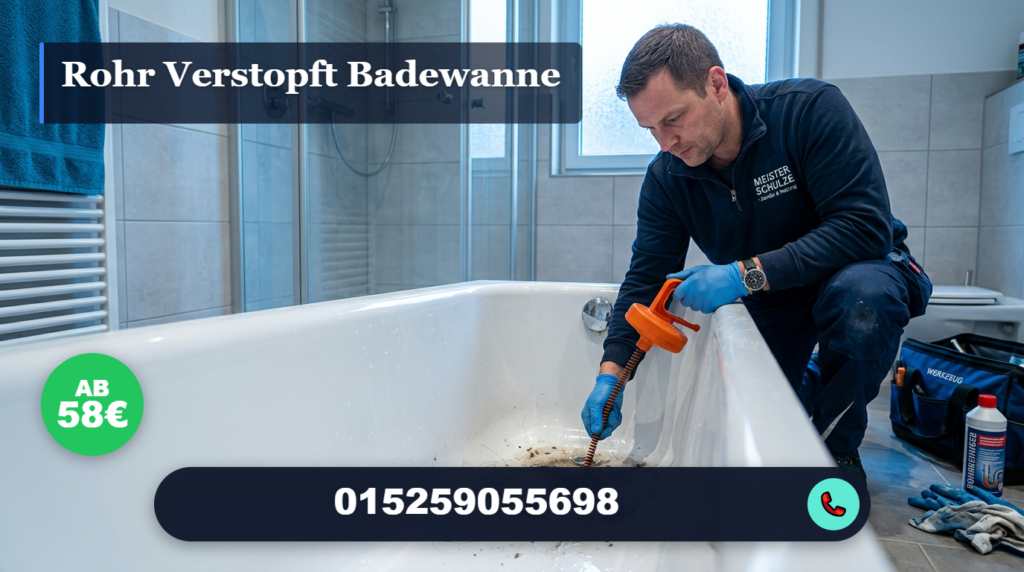rohr verstopft badewanne