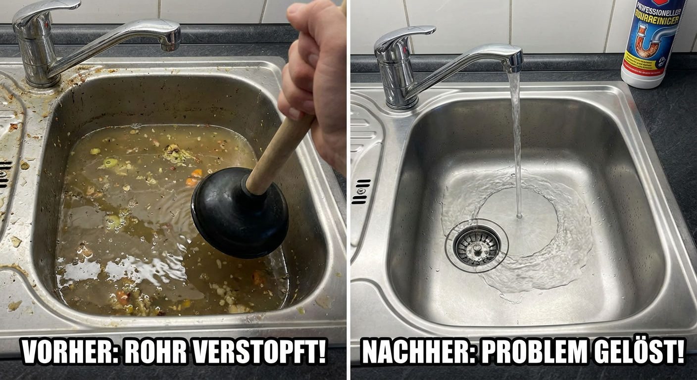 rohr verstopft wasser läuft nicht ab