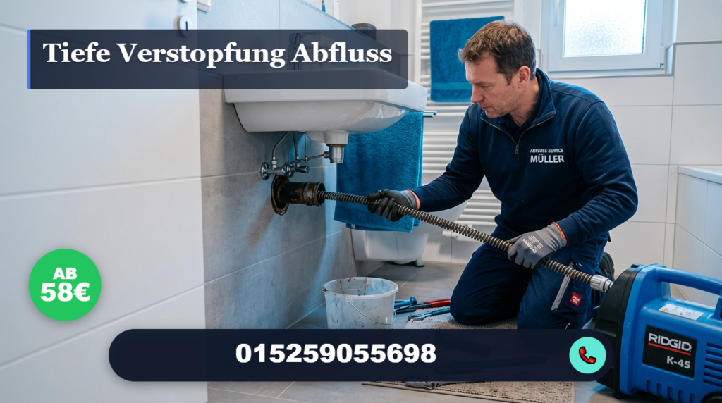 tiefe verstopfung abfluss