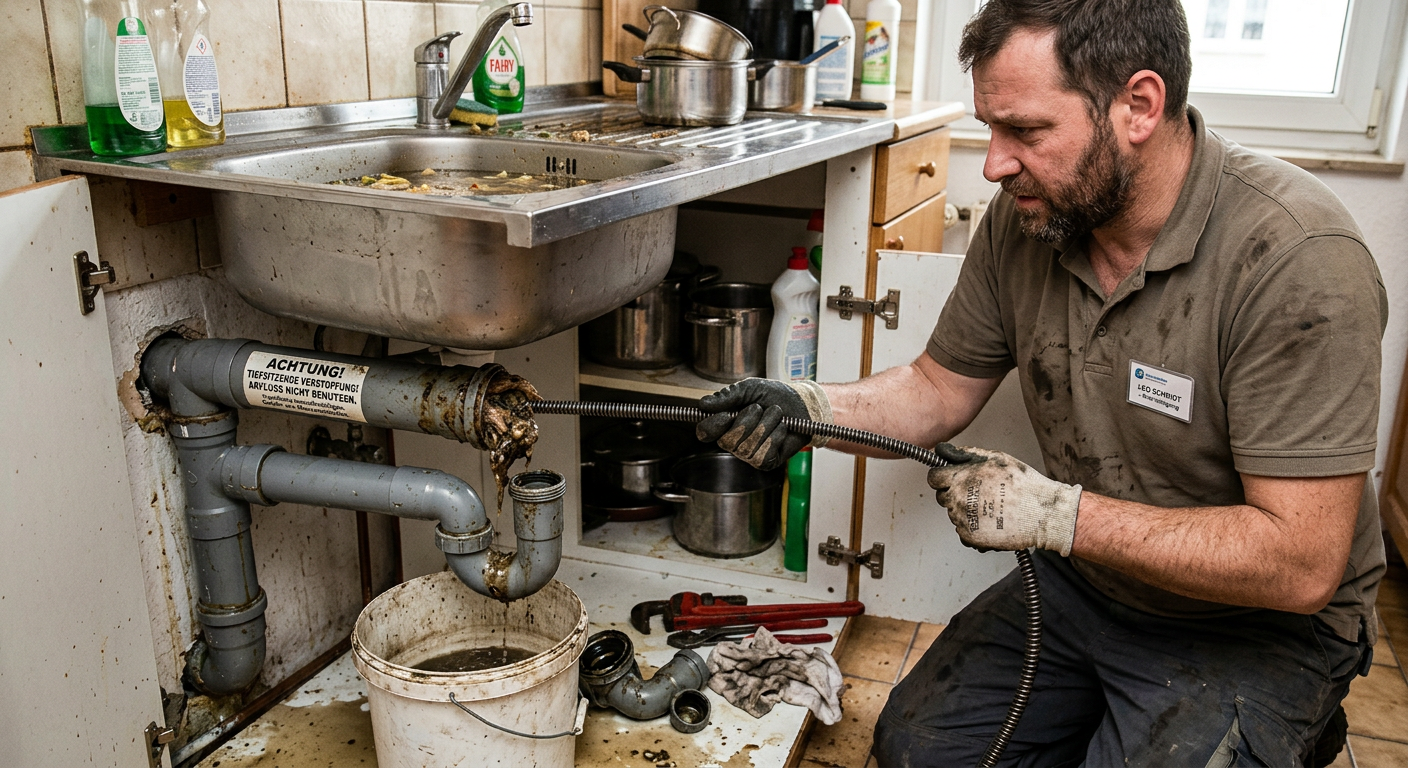 tiefsitzende verstopfung abfluss küche