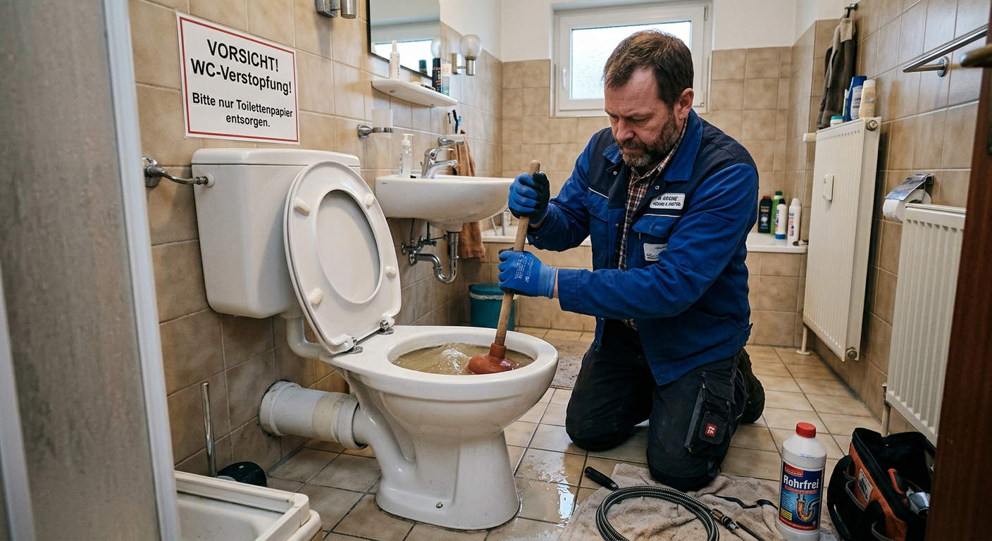 verstopfung wc lösen