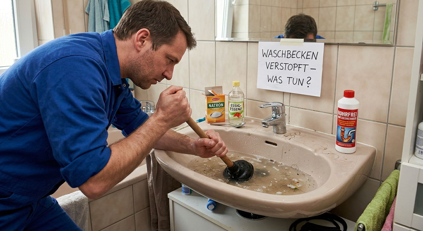 waschbecken rohr verstopft was tun