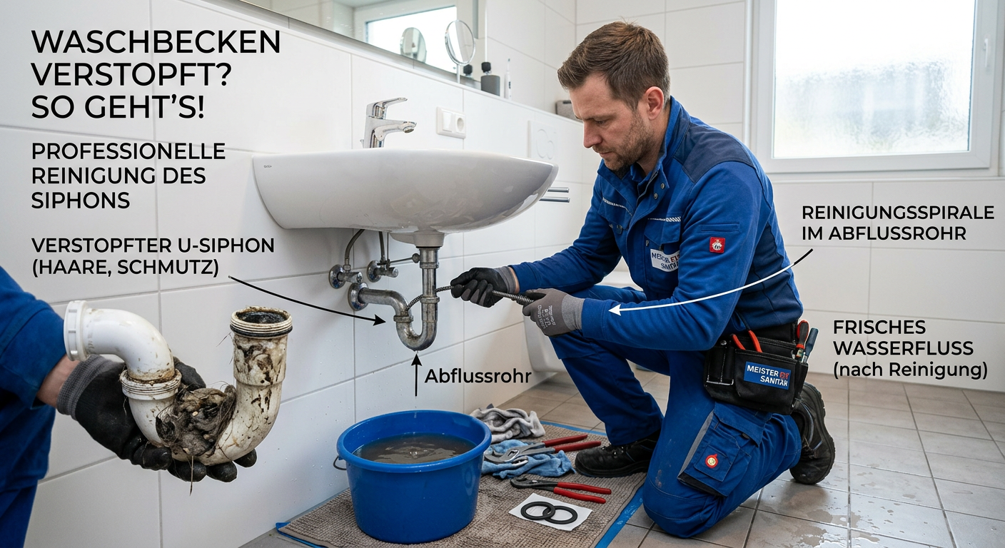 waschbecken rohr verstopft was tun