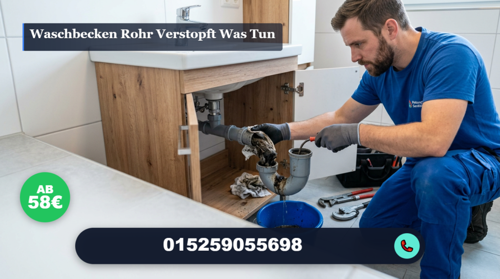 waschbecken rohr verstopft was tun