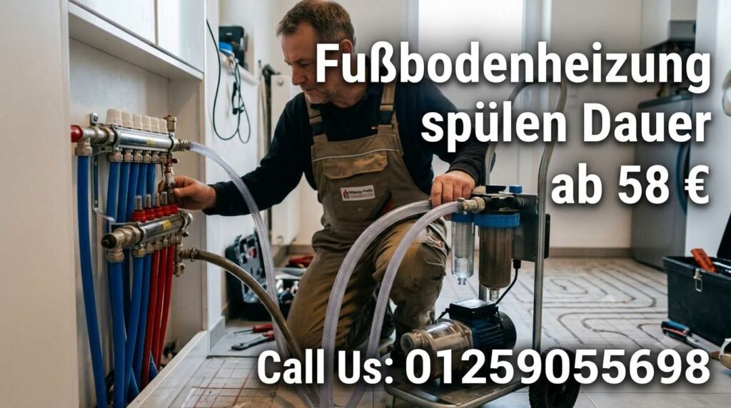 Fußbodenheizung spülen Dauer