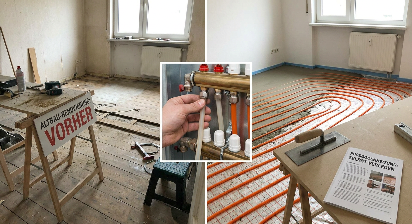 fußbodenheizung selbst verlegen altbau