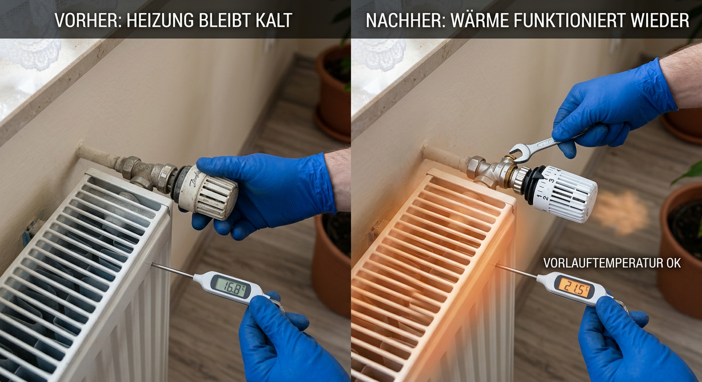 heizung wird nicht warm thermostatventil