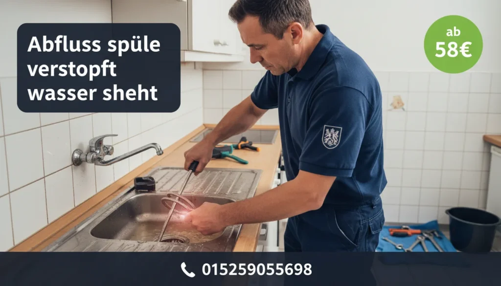 abfluss spüle verstopft wasser steht