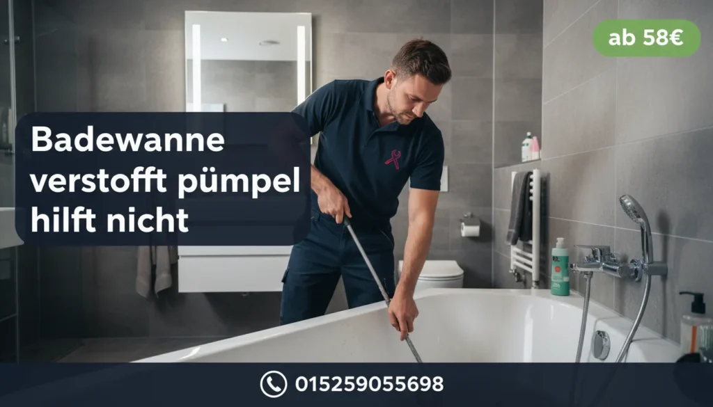 badewanne verstopft pümpel hilft nicht