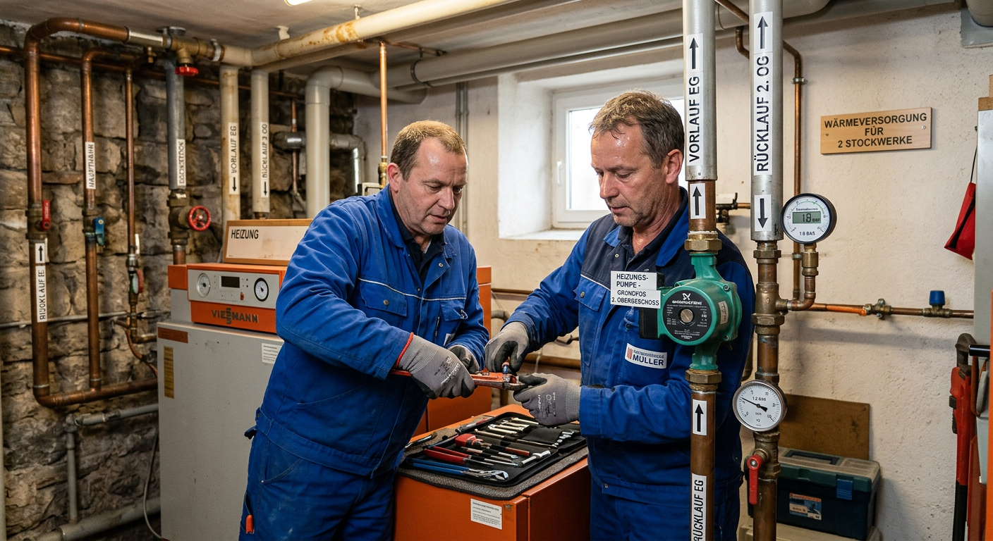 heizung druck 2 stockwerke