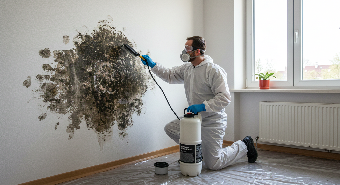 Gegenüberstellung von DIY-Schimmelentfernung und professioneller Sanierung