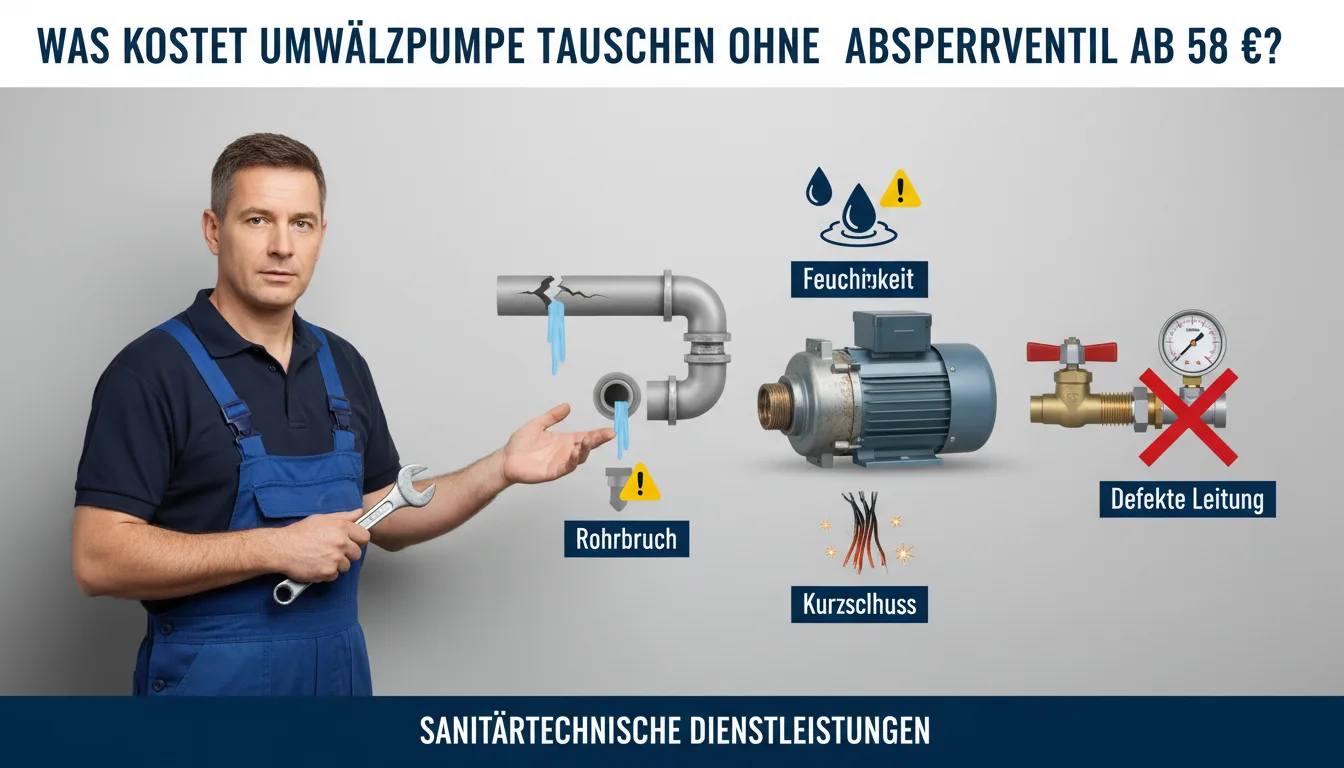 umwälzpumpe tauschen ohne absperrventil – Problem